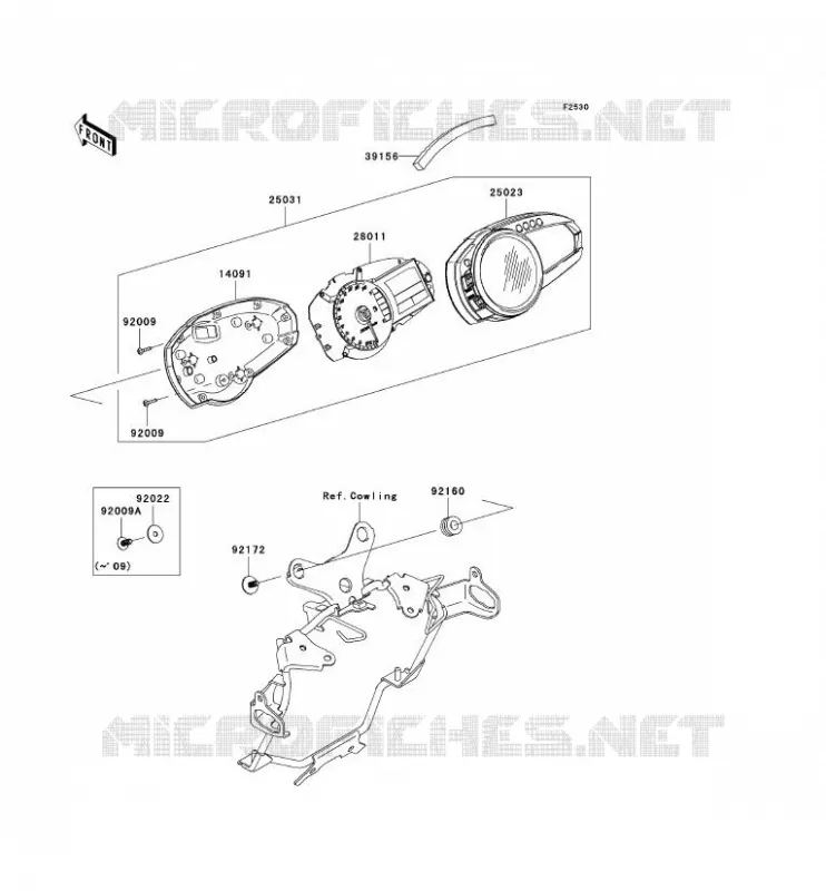 METERS Kawasaki MOTOS 750 2009 Z750 ABS  ZR750M9F