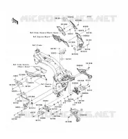 FRAME PARTS (COUVERTURE) voor Kawasaki Z750 ABS 2011