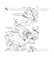 FRAME PARTS (COUVERTURE) voor Kawasaki Z750 ABS 2011