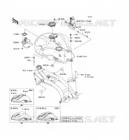 FUEL TANK voor Kawasaki Z750R 2012