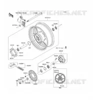 REAR HUB voor Kawasaki Z750R 2012