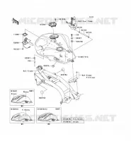 FUEL TANK voor Kawasaki Z750R 2012