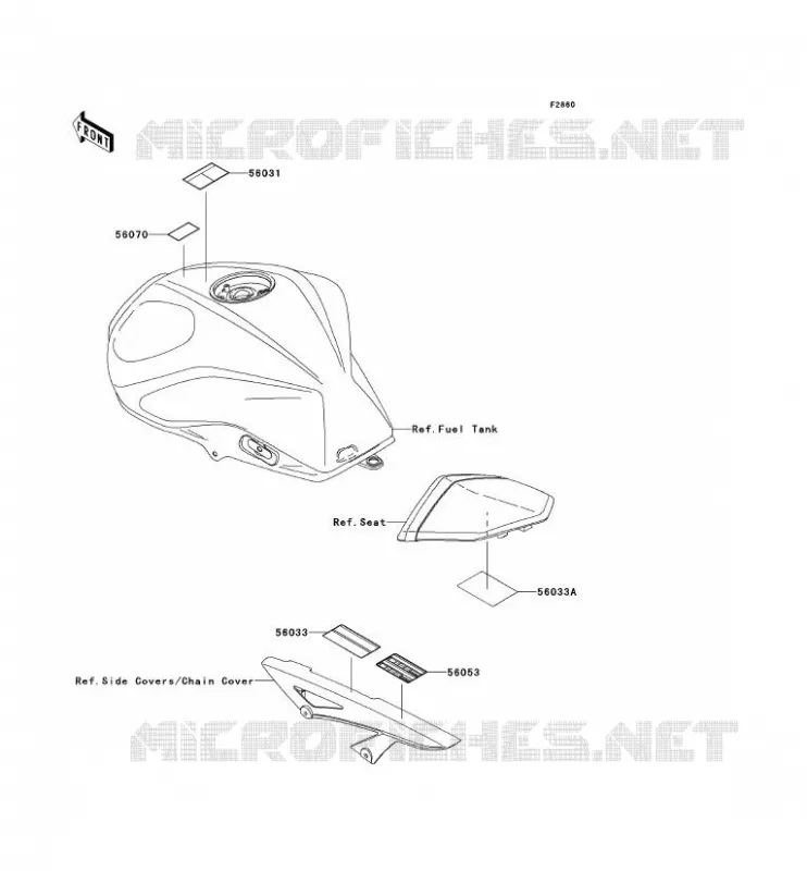 LABELS Kawasaki MOTOS 750 2012 Z750R  ZR750NCF