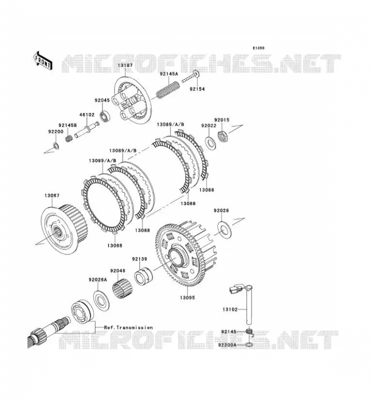 CLUTCH Kawasaki MOTOS 750 2012 Z750R ABS  ZR750PCF