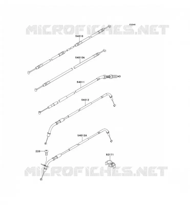 CABLES Kawasaki MOTOS 750 2012 Z750R ABS  ZR750PCF