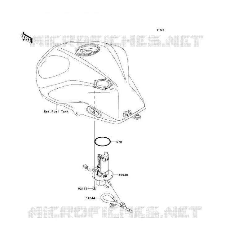 FUEL PUMP Kawasaki MOTOS 750 2012 Z750R ABS  ZR750PCF