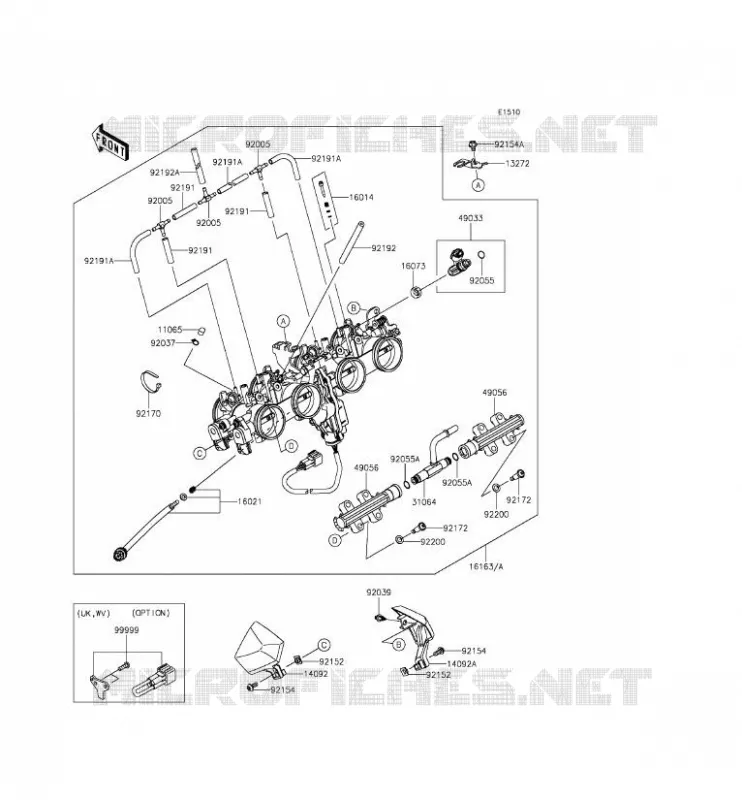 CARBURETOR Kawasaki MOTOS 800 2013 Z800  ZR800ADS
