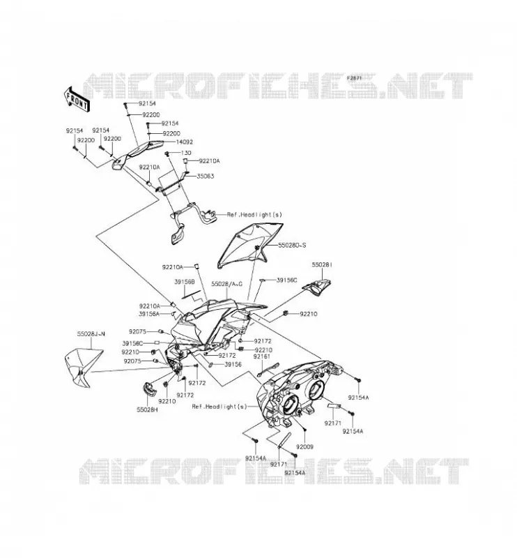 COWLING Kawasaki MOTOS 800 2013 Z800  ZR800ADS
