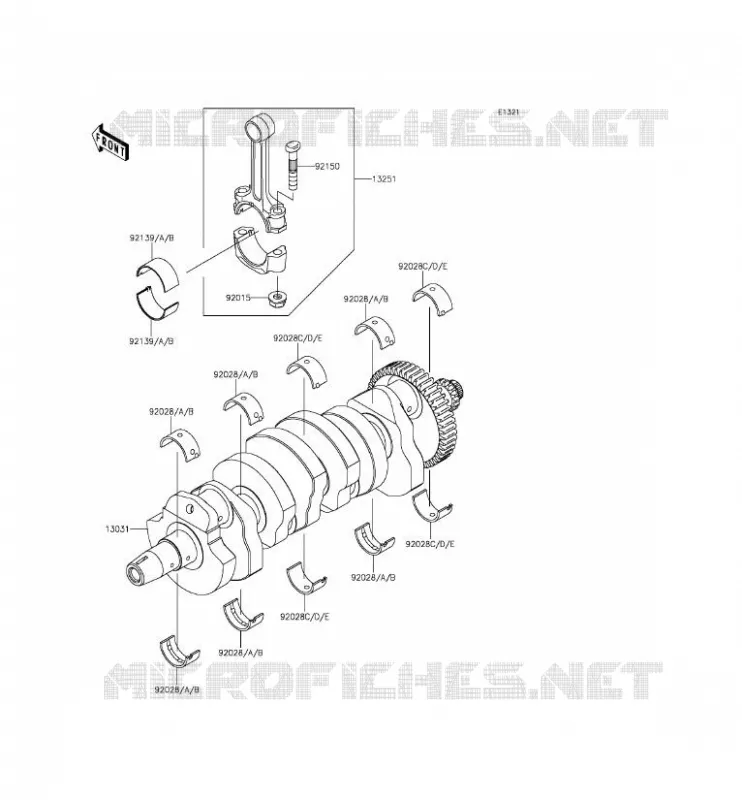 CRANKSHAFT Kawasaki MOTOS 800 2013 Z800  ZR800ADS