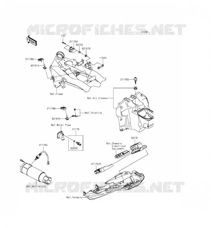 FUEL INJECTION Kawasaki MOTOS 800 2014 Z800  ZR800AEF