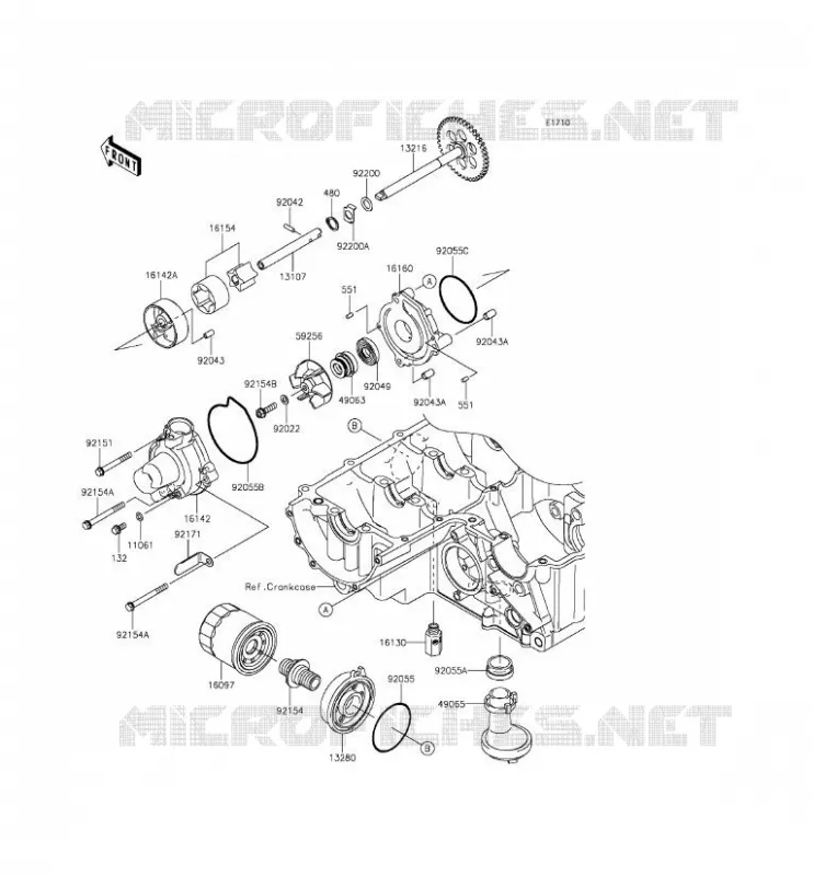 OIL PUMP Kawasaki MOTOS 800 2014 Z800  ZR800AEF