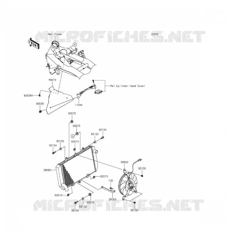 RADIATOR Kawasaki MOTOS 800 2014 Z800  ZR800AEF