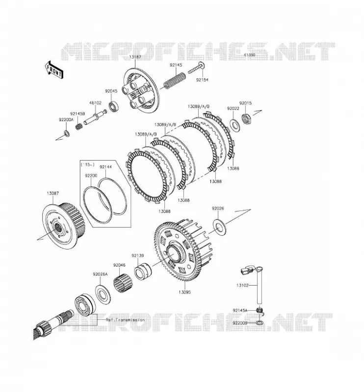 CLUTCH Kawasaki MOTOS 800 2014 Z800  ZR800AEF