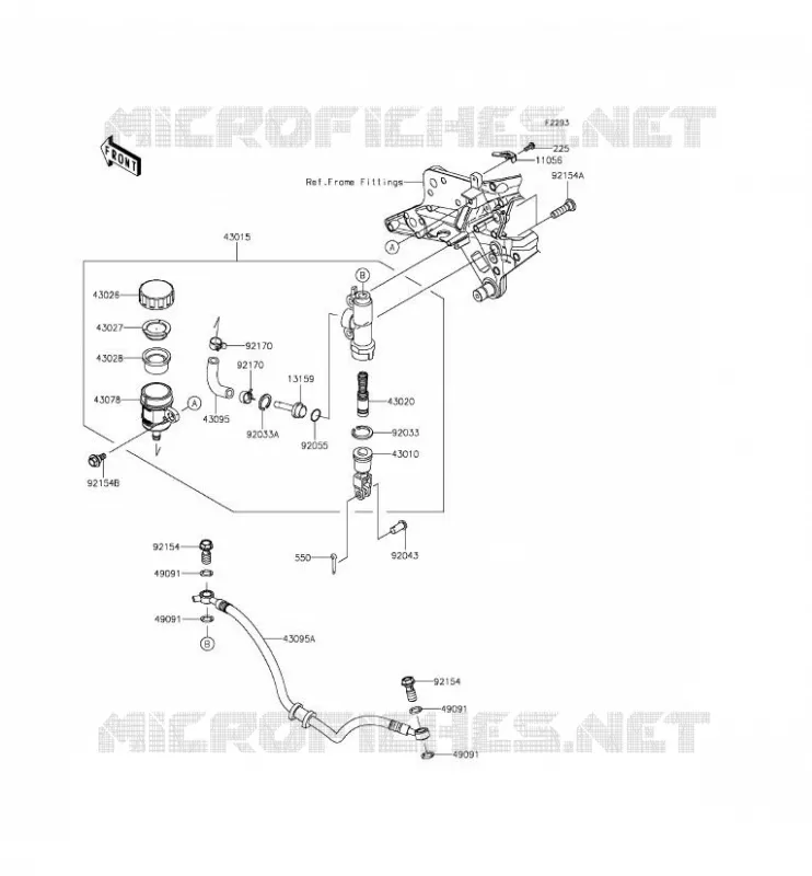 REAR MASTER CYLINDER Kawasaki MOTOS 800 2014 Z800  ZR800AEF