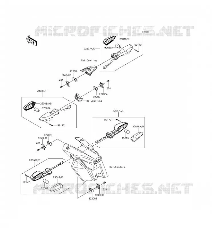INDICATORS Kawasaki MOTOS 800 2015 Z800  ZR800AFF