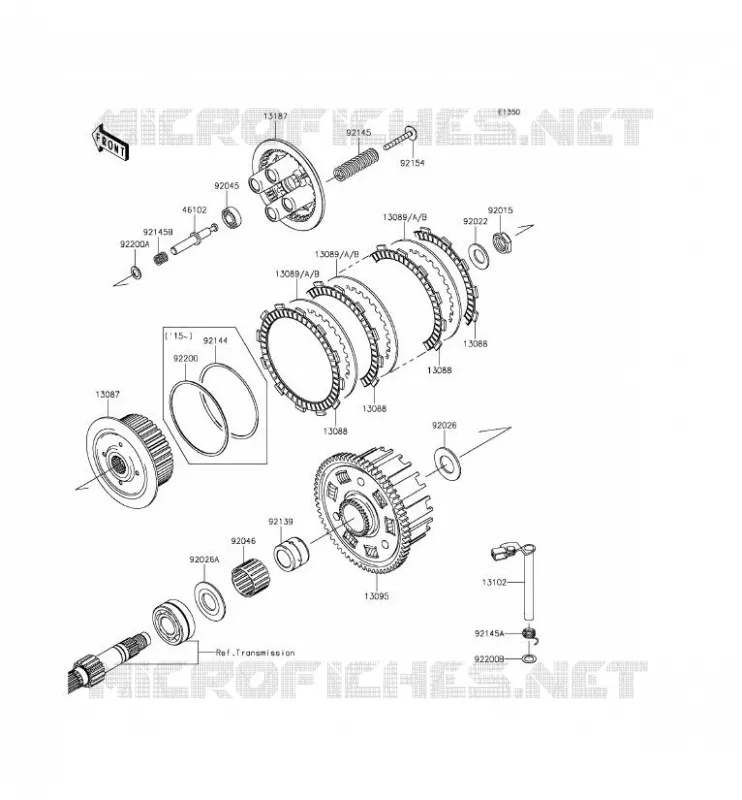 CLUTCH Kawasaki MOTOS 800 2015 Z800  ZR800AFF