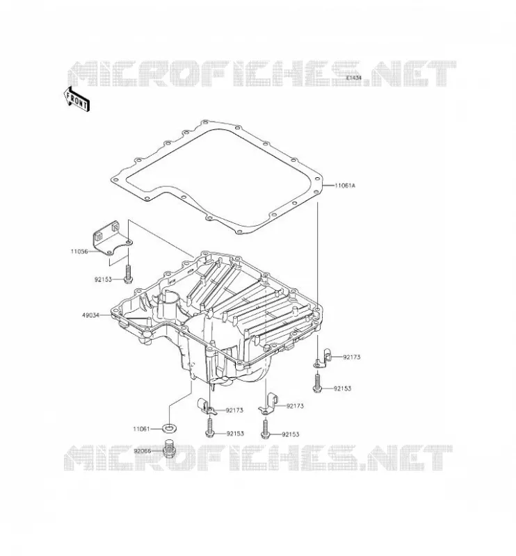OIL PAN Kawasaki MOTOS 800 2013 Z800 ABS  ZR800BDS
