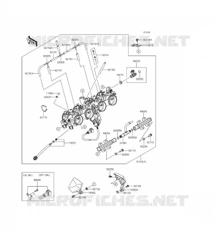 CARBURETOR Kawasaki MOTOS 800 2013 Z800 ABS  ZR800BDS