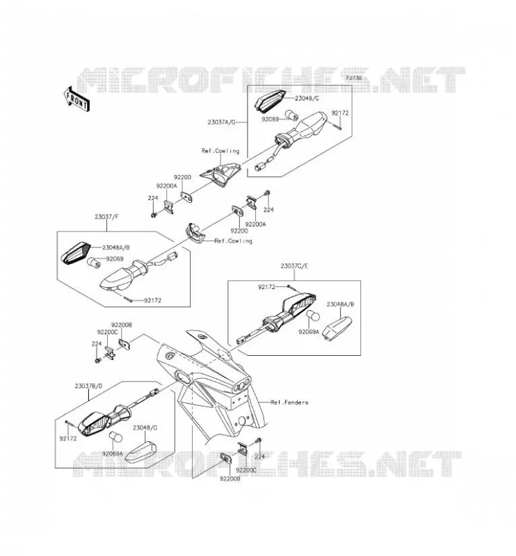 INDICATORS Kawasaki MOTOS 800 2013 Z800 ABS  ZR800BDS