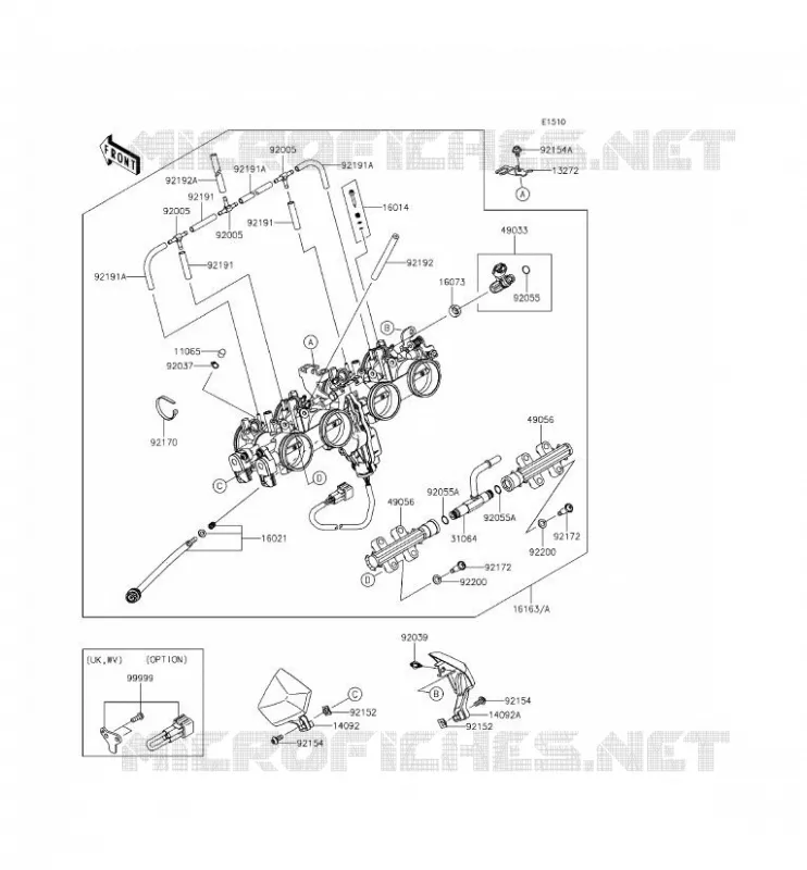 CARBURETOR Kawasaki MOTOS 800 2013 Z800 ABS  ZR800BDS