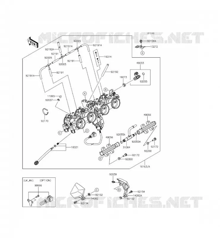 CARBURETOR Kawasaki MOTOS 800 2014 Z800 ABS  ZR800BEF
