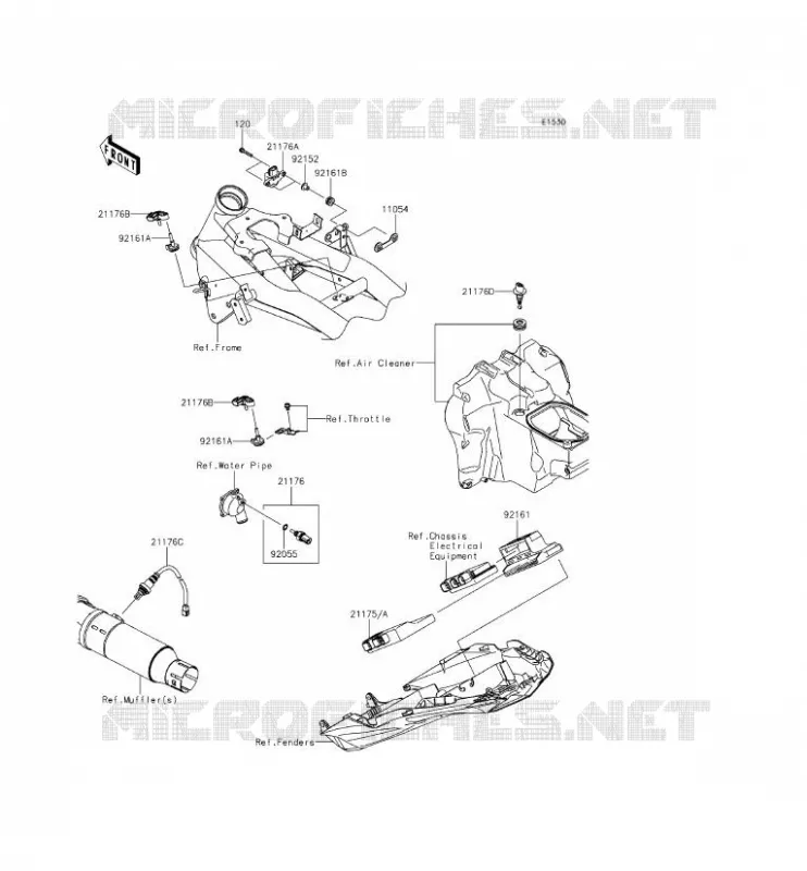 FUEL INJECTION Kawasaki MOTOS 800 2014 Z800 ABS  ZR800BEF