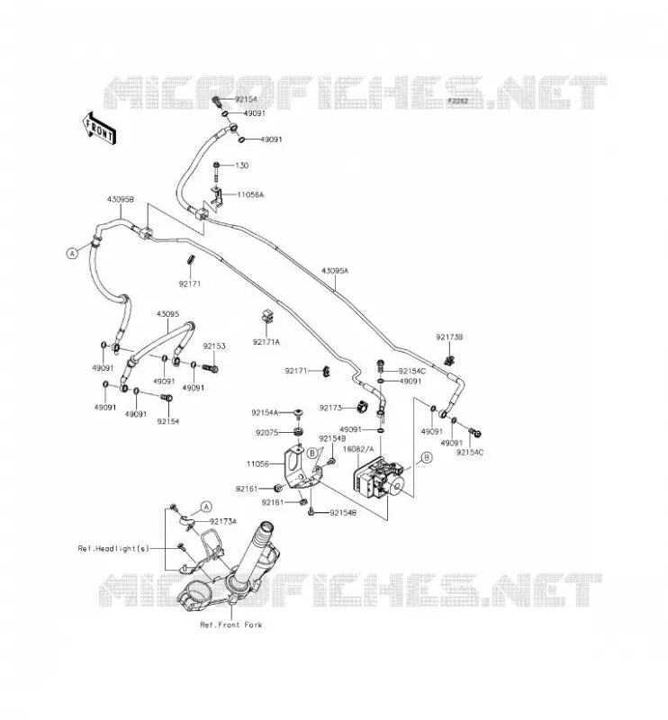 BRAKE PIPE Kawasaki MOTOS 800 2014 Z800 ABS  ZR800BEF