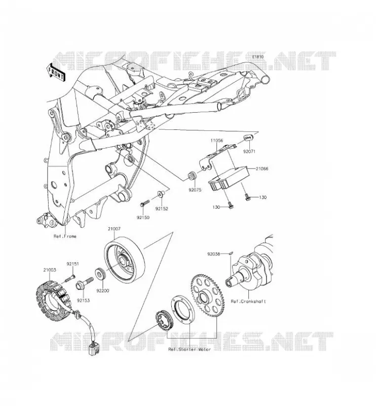 GENERATOR Kawasaki MOTOS 800 2014 Z800 ABS  ZR800BEF