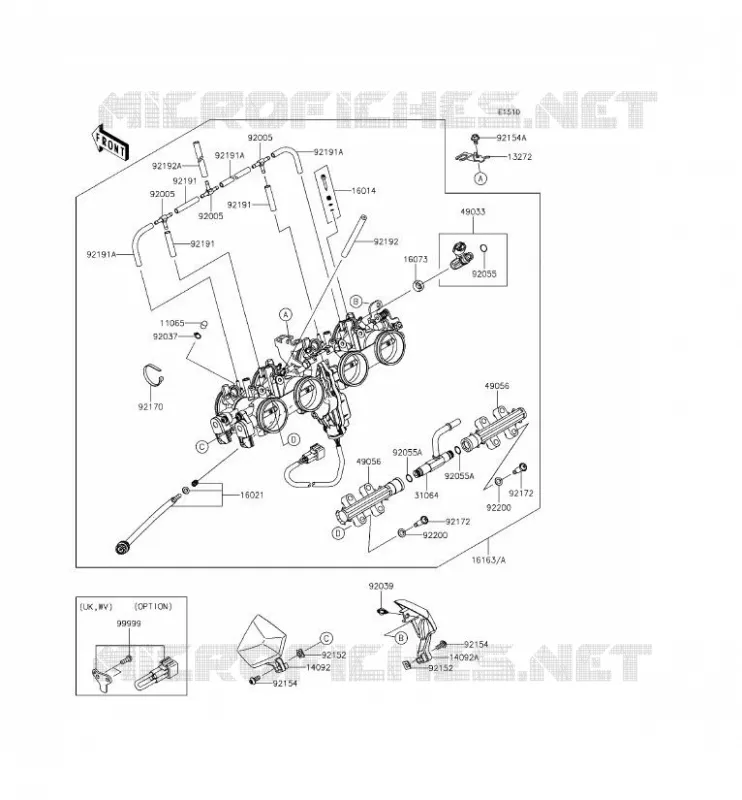 CARBURETOR Kawasaki MOTOS 800 2014 Z800 ABS  ZR800BEF