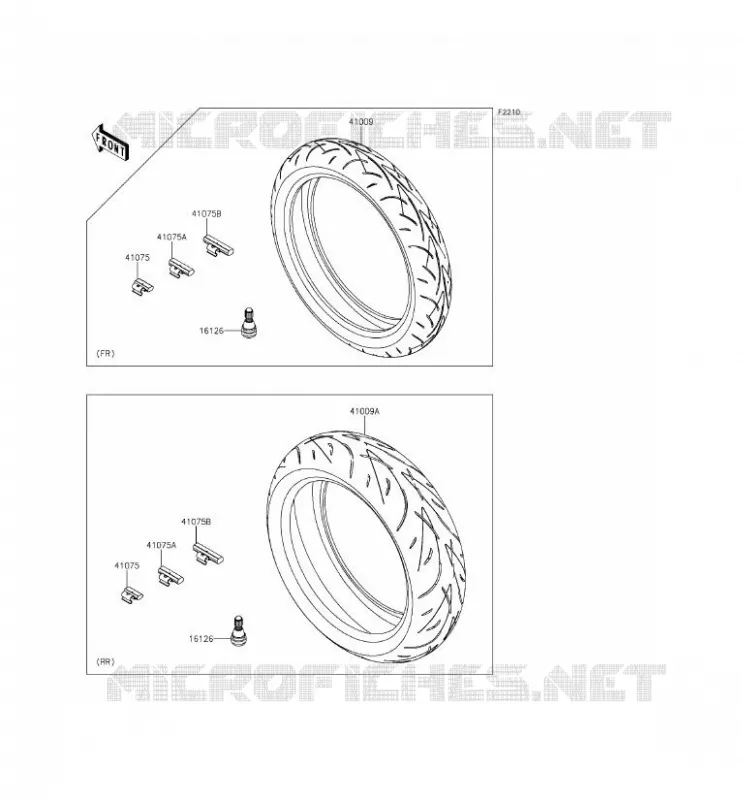 TIRES Kawasaki MOTOS 800 2014 Z800 ABS  ZR800BEF