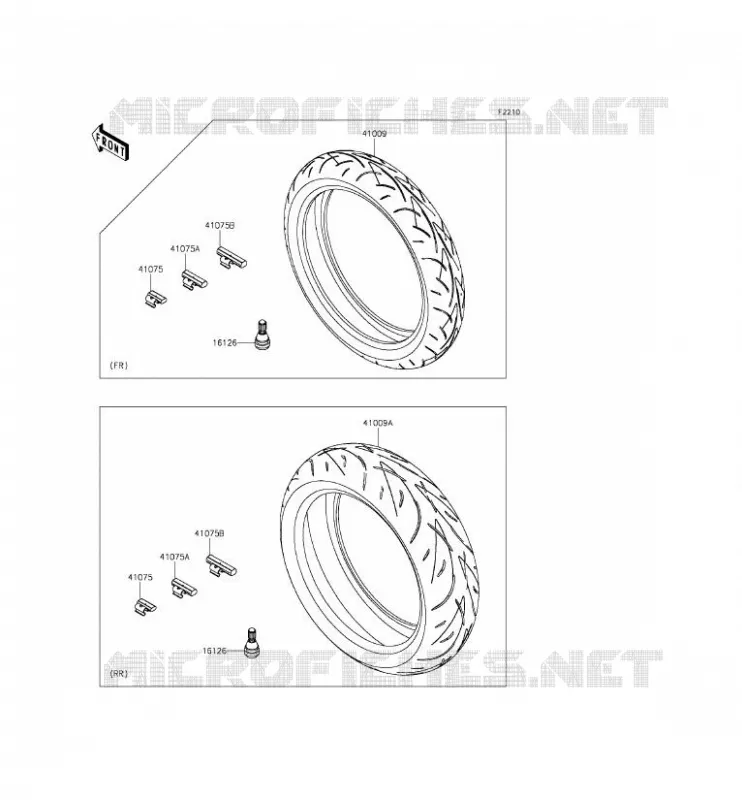 TIRES Kawasaki MOTOS 800 2014 Z800 ABS  ZR800BEF