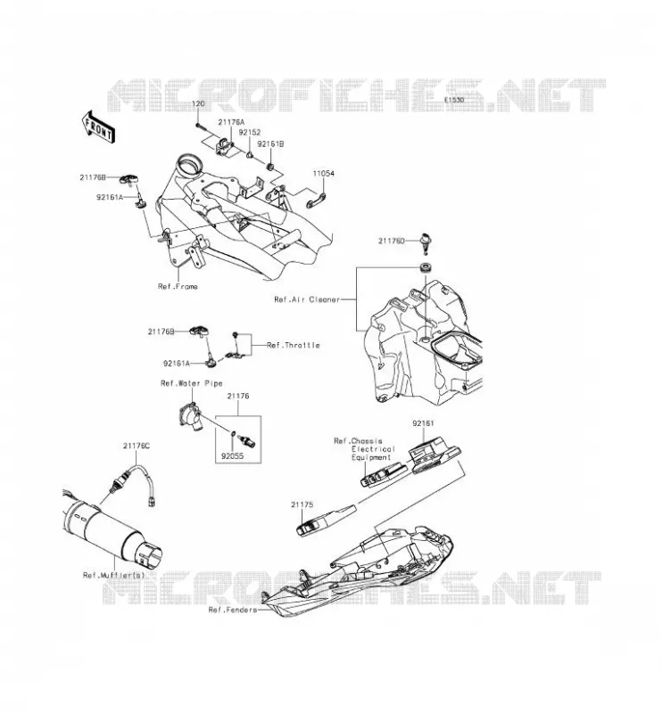 FUEL INJECTION Kawasaki MOTOS 800 2014 Z800 ABS  ZR800BEF