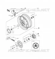 REAR HUB voor Kawasaki Z800 ABS 2015