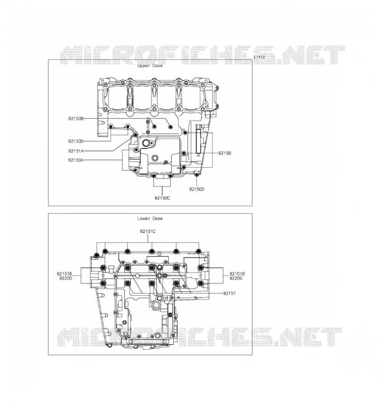 CRANKCASE BOLT Kawasaki MOTOS 800 2013 Z800  ZR800CDS