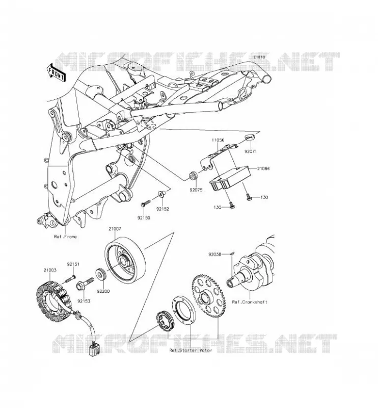 GENERATOR Kawasaki MOTOS 800 2013 Z800  ZR800CDS