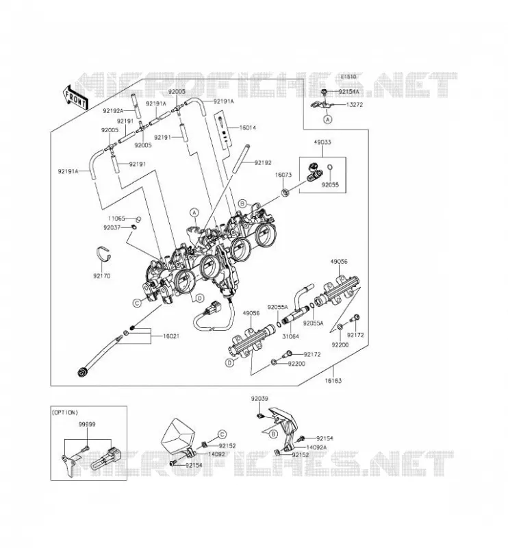 CARBURETOR Kawasaki MOTOS 800 2014 Z800  ZR800CEF