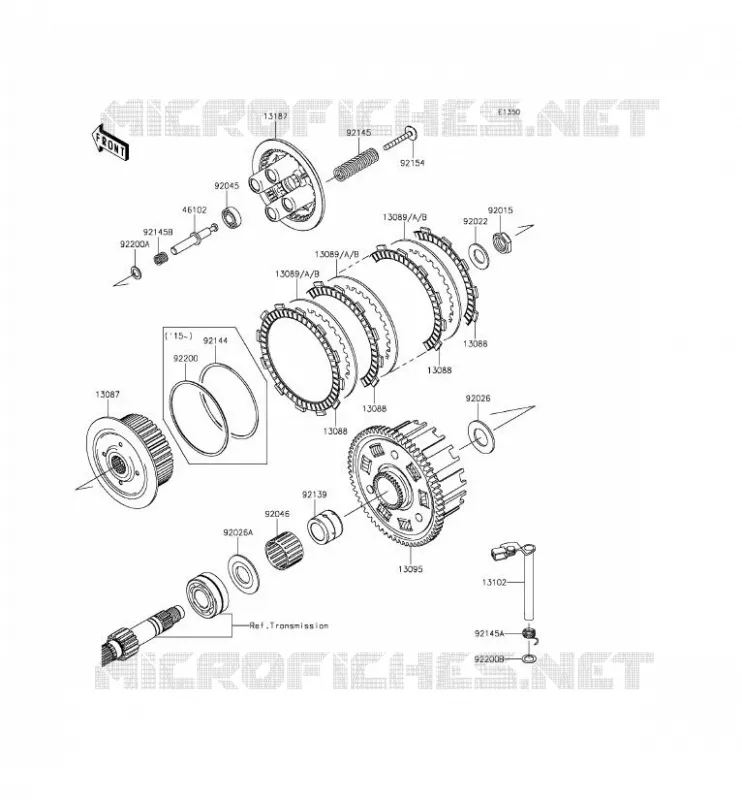 CLUTCH Kawasaki MOTOS 800 2014 Z800  ZR800CEF