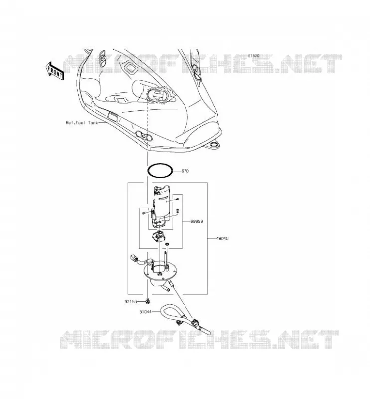 FUEL PUMP Kawasaki MOTOS 800 2014 Z800  ZR800CEF