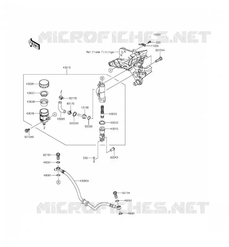 REAR MASTER CYLINDER Kawasaki MOTOS 800 2014 Z800  ZR800CEF