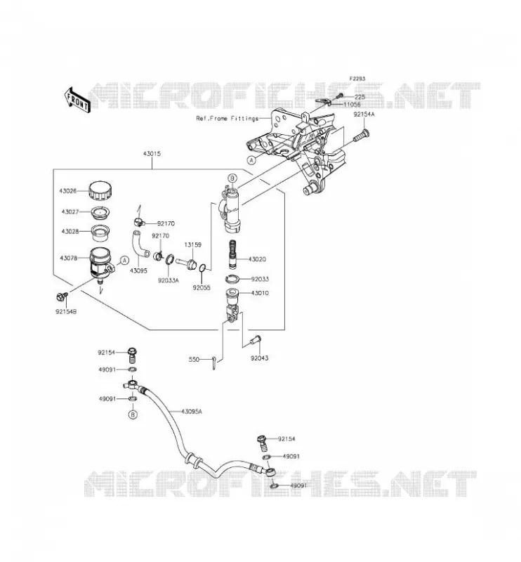 REAR MASTER CYLINDER Kawasaki MOTOS 800 2014 Z800  ZR800CEF