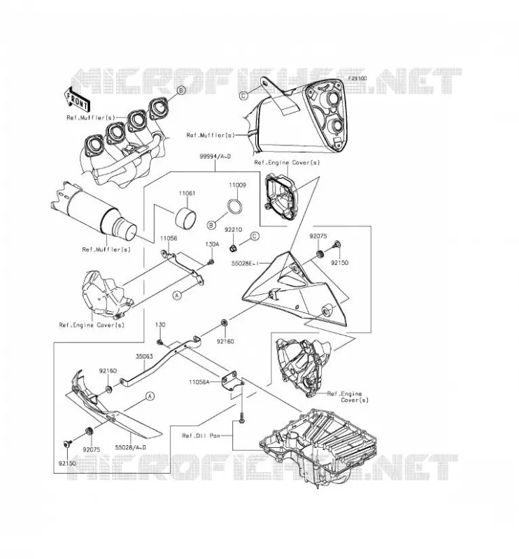 ACCESSORY(Belly Pan) Kawasaki MOTOS 800 2014 Z800  ZR800CEF