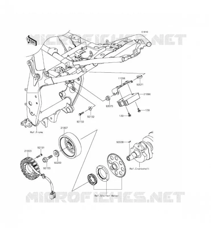 GENERATOR Kawasaki MOTOS 800 2014 Z800  ZR800CEF