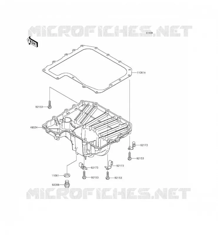 OIL PAN Kawasaki MOTOS 800 2014 Z800  ZR800CEF