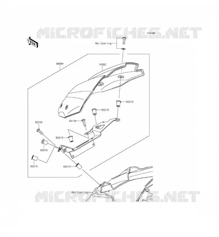 ACCESSORY(COUVRE COMPTEUR) Kawasaki MOTOS 800 2015 Z800  ZR800CFF
