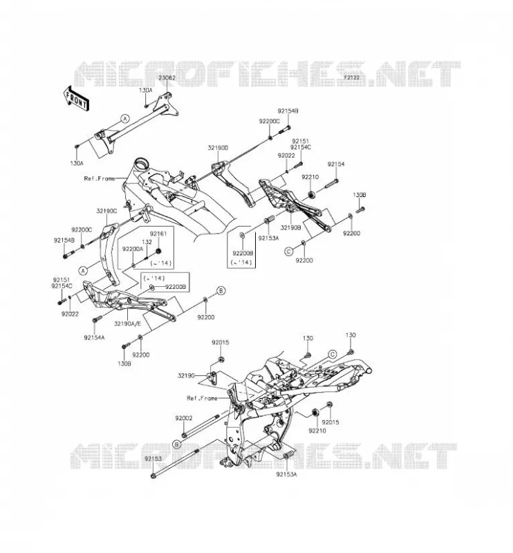 ENGINE MOUNT Kawasaki MOTOS 800 2013 Z800 ABS  ZR800DDS