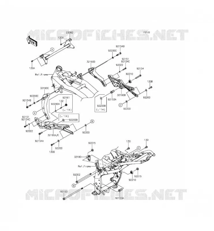 ENGINE MOUNT Kawasaki MOTOS 800 2013 Z800 ABS  ZR800DDS