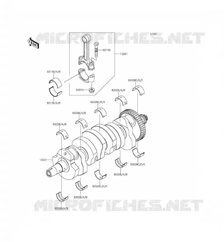 CRANKSHAFT Kawasaki MOTOS 800 2013 Z800 ABS  ZR800DDS