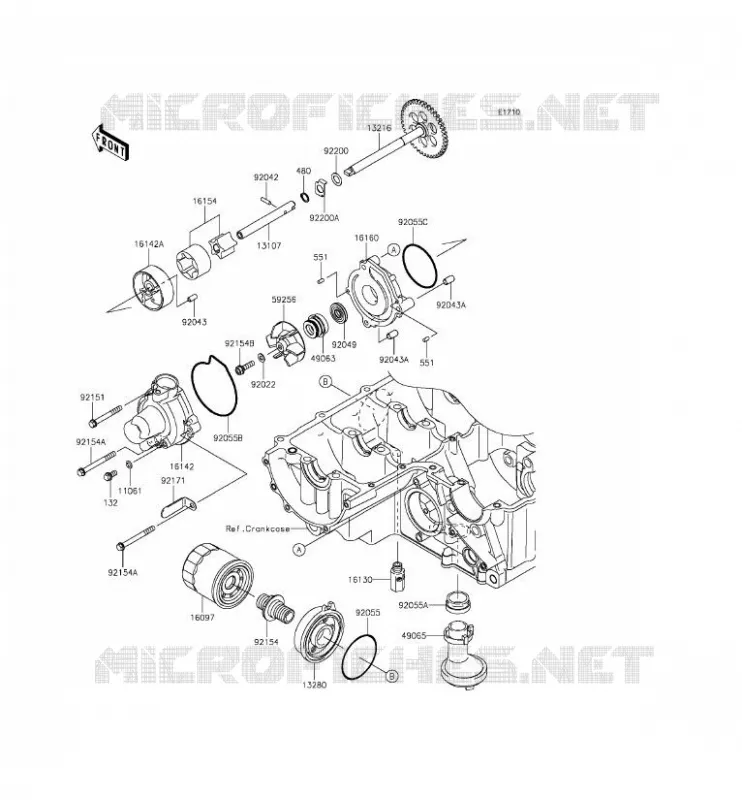 OIL PUMP Kawasaki MOTOS 800 2013 Z800 ABS  ZR800DDS