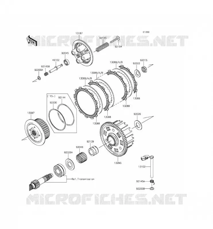 CLUTCH Kawasaki MOTOS 800 2014 Z800 ABS  ZR800DEF