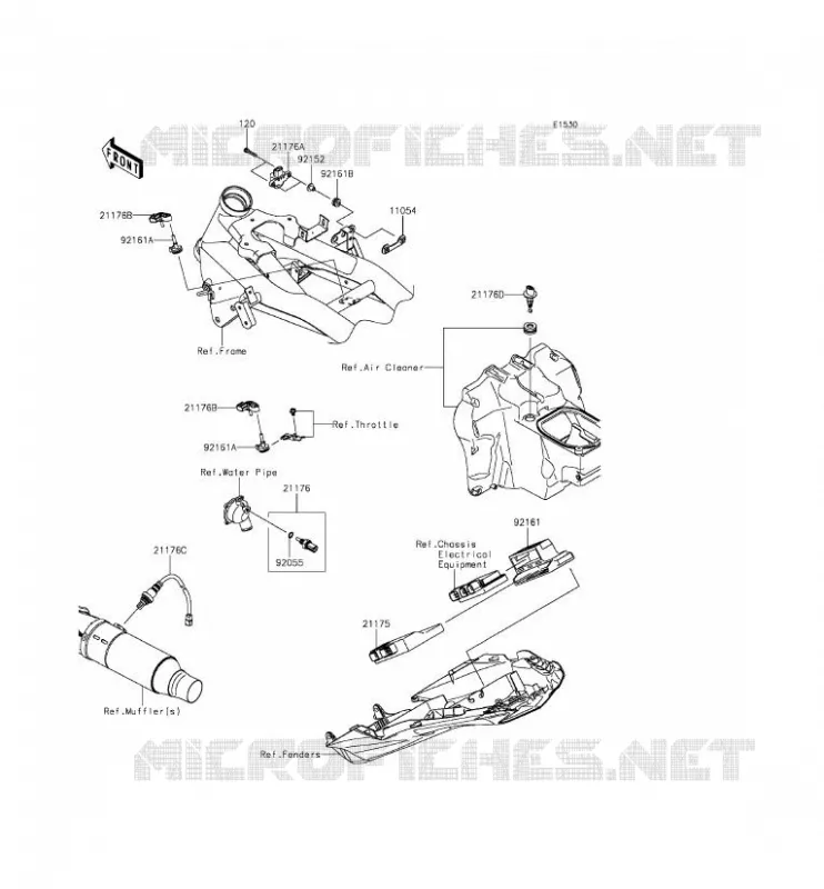 FUEL INJECTION Kawasaki MOTOS 800 2014 Z800 ABS  ZR800DEF